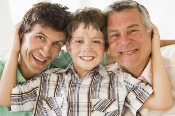 Royalty Free Photo of Three Generations of Men