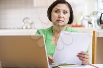 Royalty Free Photo of a Woman Looking Worried