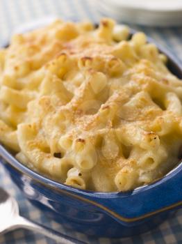 Royalty Free Photo of a Dish of Macaroni and Cheese