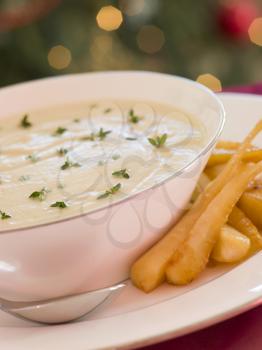 Royalty Free Photo of Roasted Parsnip and Thyme Soup
