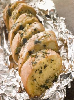 Royalty Free Photo of Garlic Bread in Foil