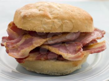 Royalty Free Photo of a Bacon Bread Roll