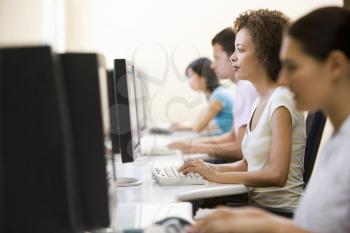 Royalty Free Photo of People at Computers