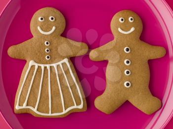 Royalty Free Photo of a Gingerbread Man and Woman