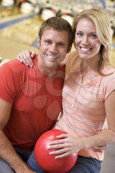 Royalty Free Photo of a Couple Bowling