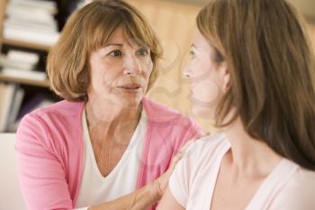 Royalty Free Photo of Two Women Talking