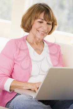 Royalty Free Photo of a Woman With a Laptop