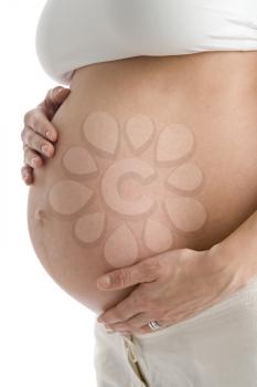 Royalty Free Photo of a Pregnant Woman's Belly