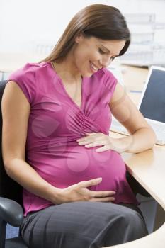 Royalty Free Photo of a Woman at a Laptop