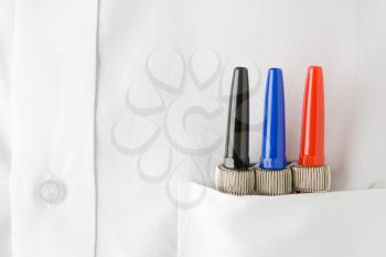 Royalty Free Photo of Pens in a Pocket