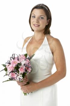 Royalty Free Photo of a Bride With a Bouquet