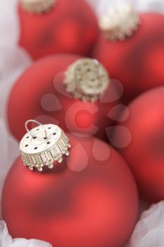 Royalty Free Photo of a Group of Christmas Ornaments