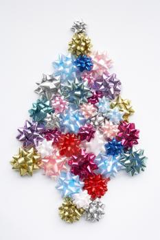 Royalty Free Photo of a Christmas Bow Tree