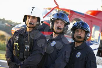 Royalty Free Photo of Paramedics With an Air Amublance