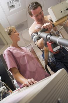 Royalty Free Photo of a Patient Having a Cardio Test