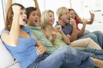 Royalty Free Photo of Kids Cheering