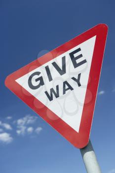 Royalty Free Photo of a Give Way Sign