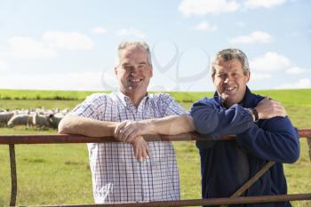 Royalty Free Photo of a Farmers With Sheep