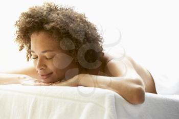 Royalty Free Photo of a Woman on a Massage Table