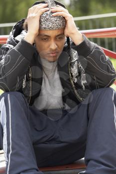 Royalty Free Photo of a Guy in a Playground