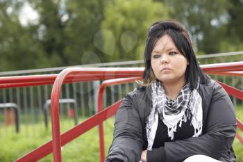 Royalty Free Photo of a Girl in a Playground