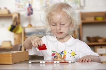 Royalty Free Photo of a Child at Preschool