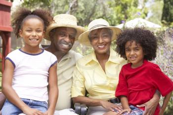 Royalty Free Photo of Grandparents and Grandchildren