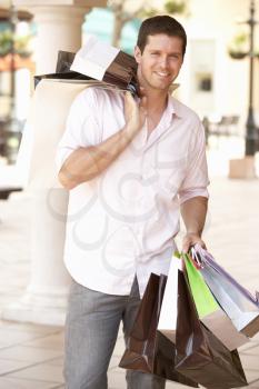 Young Man Enjoying Shopping Trip