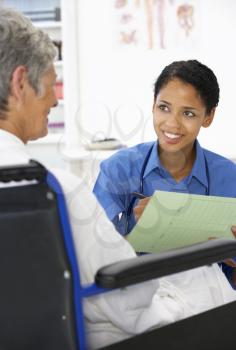 Doctor with female patient