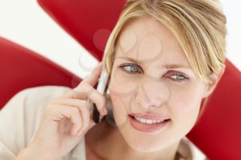 Woman talking on the phone