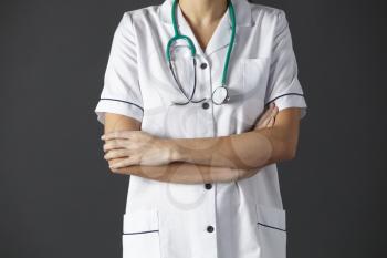 American nurse studio portrait cropped