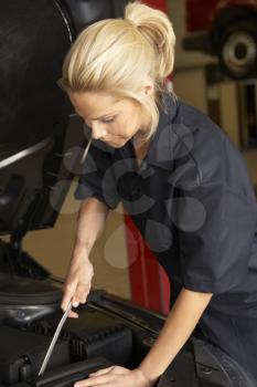 Female mechanic at work