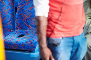 Passenger Leaving Mobile Phone On Seat Of Bus