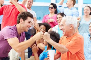 Spectators Cheering At Outdoor Sports Event