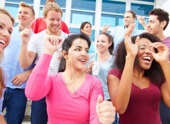 Audience Dancing At Outdoor Concert Performance