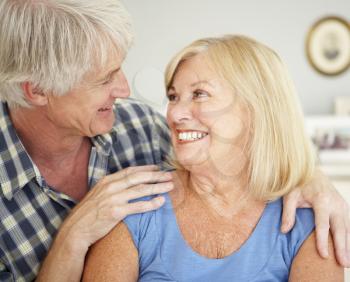 Senior couple at home