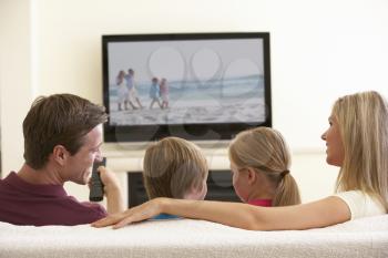 Watching Television Stock Photo