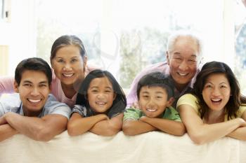 Asian family portrait