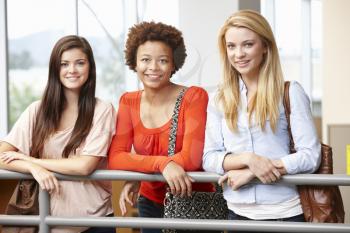 Teenage student girls indoors