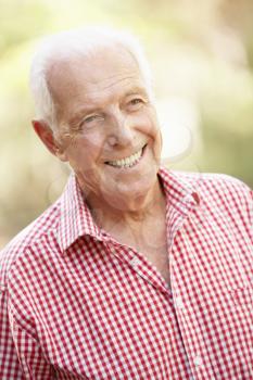 Outdoor Portrait Of Happy Senior Man