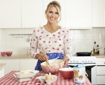 Woman Baking In Kitchen