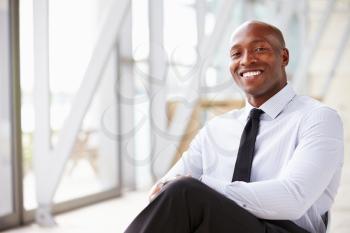 African American corporate businessman, horizontal portrait