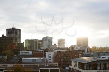 Birmingham, UK - 6 November 2016: Birmingham City Skyline At Sunset