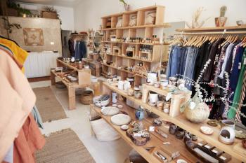 Interior Of Independent Gift And Fashion Store Without Customers