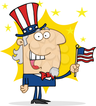 Royalty Free Clipart Image of Uncle Sam