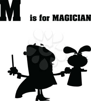 Royalty Free Clipart Image of M is for Magician