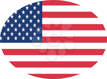 Royalty Free Clipart Image of an American Flag in an Oval