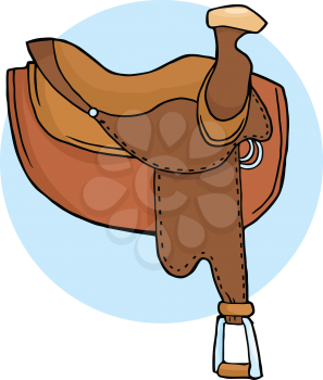Royalty Free Clipart Image of a Horse Saddle