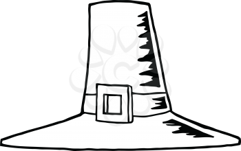 Royalty Free Clipart Image of a Pilgrim's Hat