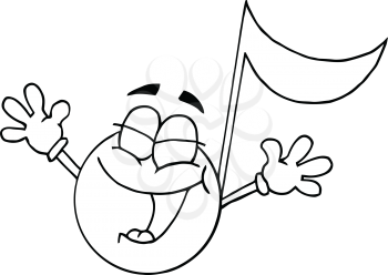Royalty Free Clipart Image of an Eighth Note